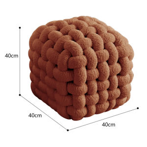 V Home สตูลทรงลูกบาศก์ รุ่น MSX1 ดีไซน์ถักสุดสร้างสรรค์ สำหรับใช้งานในห้องนั่งเล่นหรือห้องทำงาน