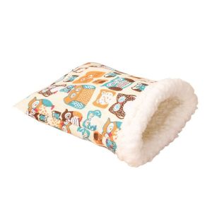 OUTOPEN Cute Pocket Hamster Cotton Nest Chicken/Owl Pocket Shape Pocket Pet Carriers Bag Hamster Cotton House Warm Warm Hamster Bed for Hedgehog/Squirrel