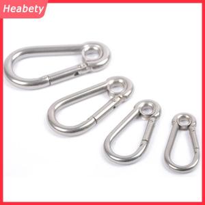 Heabety  M4 M5 M6 M7 M8 thép không gỉ Carabiner Carbine Snap hook với dây Giày mùa xuân khóa vòng chìa khóa
