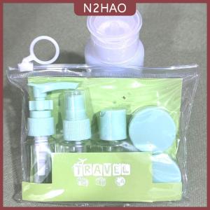 N2HAO  6 Pcs Du Lịch Chai Set Rò Rỉ Bằng Chứng Loại Báo Chí Bơm Lại Container Cho Mỹ Phẩm Kem Dưỡng Da Kem Lỏng Đồ Trong Nhà Tắm Lưu Trữ