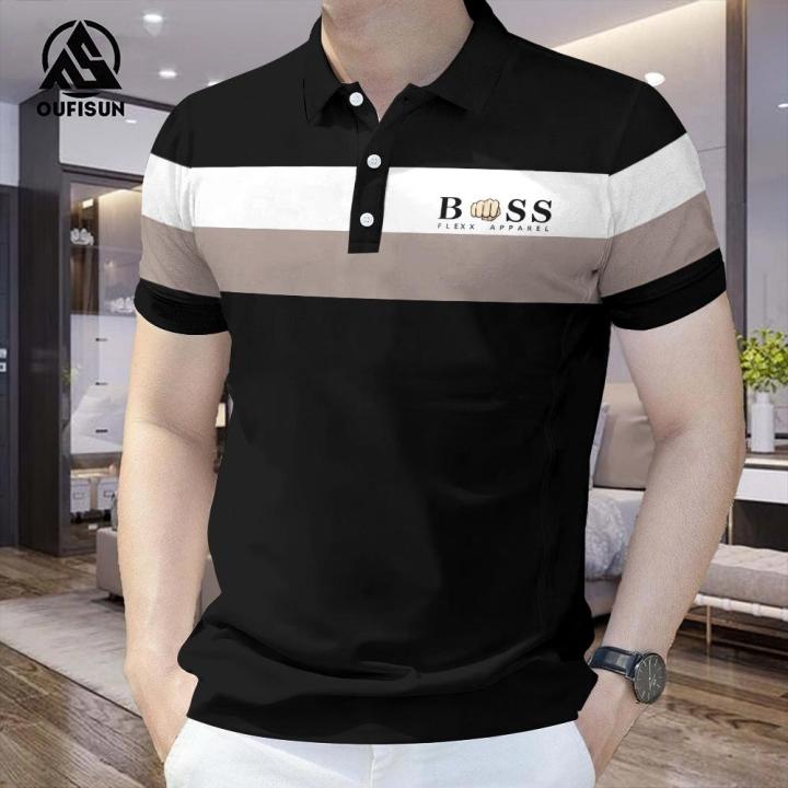 Simple Striped Polo Shirts For Men Summer Mens Youthful Office Fashion Polo  Shirts Men Formal Casual Breathable Polo Tshirt For Men Short Sleeve Dry