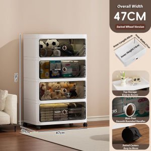 NEST Drawer Cabinet Sturdy Movable Cabinet Organizer Thickened Multi-level Home Living Room Toy Snack Storage Rack Classified Storage Essential