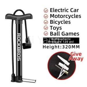 ROCKBROS Meter Bike Floor Pump High Pressure Cycling Pump Road MTB Bicycle Tire Pump Bicycle Pump / Pam Tayar Basikal