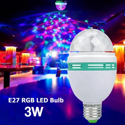 [COD] Đèn LED 7 màu vũ trường bóng đèn LED trụ đèn LED xoay 7 màu sân khấu chớp nháy Đèn nháy 7 màu đèn chớp đèn trang trí đèn Led karaoke đèn Led vũ trường