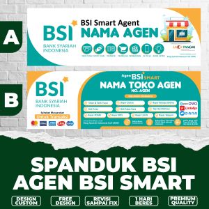 Spanduk Agen Bsi Smart / Banner Agen BSISMART / Banner Spanduk BSI Smart Agent / Banner spanduk meteran