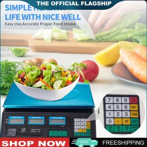 [TOPACE MALL]Stainless Steel Digital Kitchen Weighing Scales LCD Display Industrial Scales for Commercial Shop Retail Price Weighing