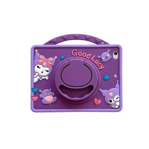 Cartoon Tablet Case For iPad Air4/Air5/Pro 11/iPad 9.7 /iPad 10.2/iPad Mini6 Case Soft Silicone iPad Skin With 360° Rotatable Bracket and shoulder strap