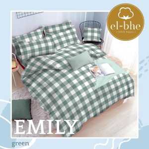 HOT PROMO Sprei Murah Satu Set Kotak Kotak Aesthetik Korea Emily Peach Ukuran 180x200 Pojok Karet