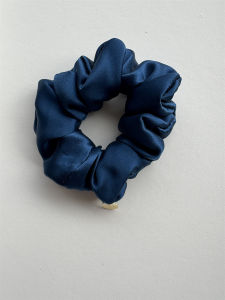 ready stock 19mm mulberry silk hair scrunchies for women dark blue hair tie for lady high quality hair accessories