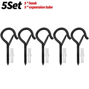 ไฟสตริงสี่เหลี่ยม10ชุดตะขอแขวนพร้อมห่วงนิรภัยสำหรับปีนเขากันลมไฟราวกลางแจ้งอุปกรณ์ตะขอสกรูป้องกันการตก