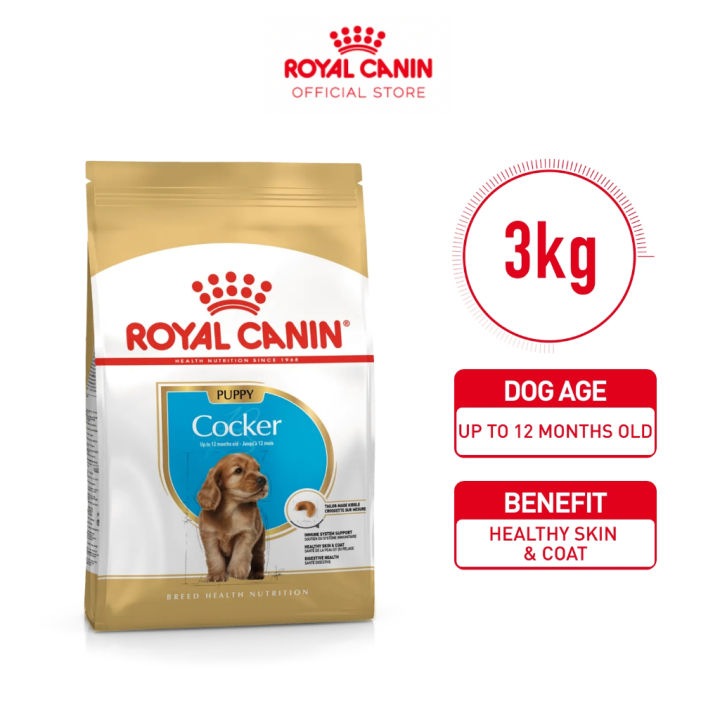 Royal Canin Cocker Spaniel 3kg Puppy Dry Dog Food Breed Health