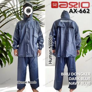 Jas Hujan Axio 662 Rubber Setelan Jaket Celana AX-662 Full Karet Press Anti Rembes Tebal dan Kuat