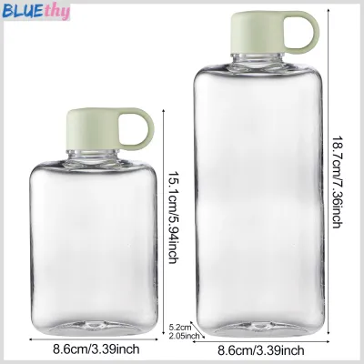 Water Cup 360/500ml Flat Water Bottle BPA Free Portable Pocket Size Water Container Transparent Drinkware