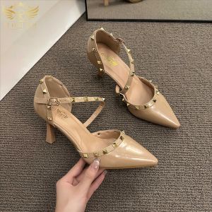 Katerina Fashion Unique Pointed Closed Shoes Heels Sandals For Women Adjustment Strap #K-23-2