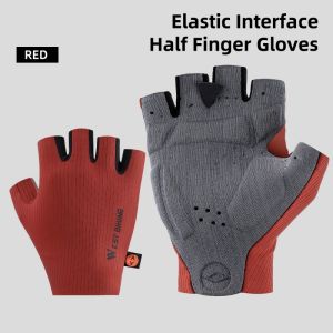 WEST BIKING Pneumatic Half Finger Gloves Summer Breathable Cycling Gloves One-piece Molding Palm Pad Shock-absorption MTB Road Bike Gloves Bicycle Shorts Gloves Cycling Gear