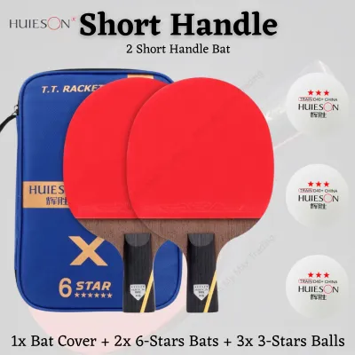 Fast Delivery 100% Authentic & Original Huieson 2 pieces Ping Pong Bat Set