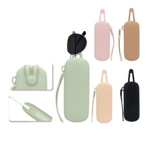 XINSU38 ic Silicone Sunglasses Bag Waterproof Solid Color Glasses Case Portable Eyeglasses Protective Case Cosmetic Storage Bag Outdoor