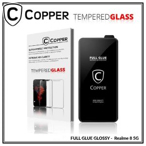 Realme 8 5G - COPPER Tempered Glass Full Glue Premium Glossy