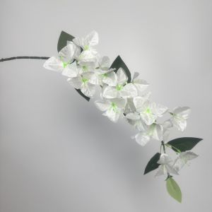 LUXURYLYN 1PC Fake Silk Artificial Flowers Realistic UV Resistant Fake Flower Branch Multicolor Climbing Plant Silk Bougainvillea for Planter Gardens Balcony Porch