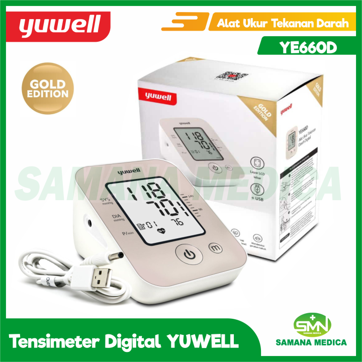 Tensimeter Digital Yuwell Ye 660d Gold Edition With Usb Alat Ukur