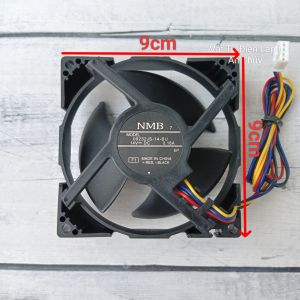 Quạt Tủ Lạnh TOSHIBA 14V 4 Dây Kích Thước 9cm x 9cm Cánh Đen NIDEC