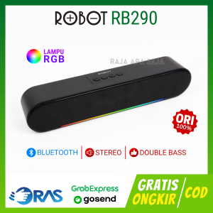 Speaker Bluetooth Robot RGB Double Full Bass Stereo Wireless Portable Soundbar Speker Sound Audio RB290