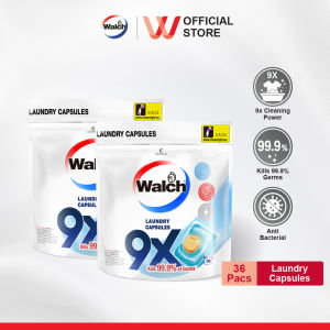 [TWIN PACK] Walch 9X Antibacterial Laundry Capsules Refill (12g x 36pcs)