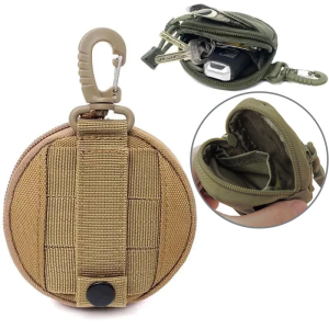 1Pcs Coin Purse  Waist Bag Mini EDC Tool Pouch Keychain Zipper Holder Earphone Key Wallet Utility