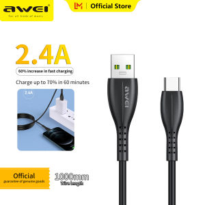 Awei CL-115 Fast Charging Date Cables Apple Lightning Type-C Micro to USB A Cable organizer Date Phone 2.4A Cable Wired Charged 1M for iPhone Samsung Huawei Xiaomi Redmi Mobile Phone