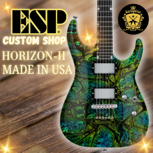 ESP USA Custom Shop Horizon-II EMG/ Seymour Duncan Psychedelic Flame Electric Guitar with Hardcase (Preorder)