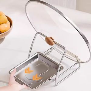 ELFINL Mạnh mẽ Giá đỡ nắp nồi Không đổ Thép không gỉ Kệ để thìa Tiết kiệm không gian Chống gỉ Phần còn lại của súp  bàn