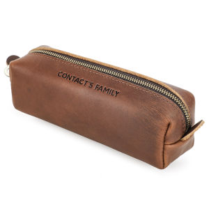 Retro Leather Pencil Case High Capacity Business Pencil cases For Kids Girl Boy School Office Pen Bag Pouch Stationery Supplies2026