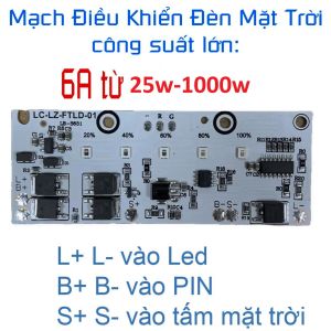 Mạch điều khiển đèn năng lượng mặt trời Công suất lớn 25W - 1000W kèm remote control