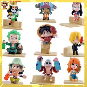 Mô Hình One Piece Bộ 9 Nhân Vật Băng Hải Tặc Sân Khấu Phiên Bản Thế Hệ Thứ 59 Luffy Xay Thịt Mô Hình Decor Trang Trí