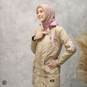 HIJACKET - Jaket Hijaber MONTIX Cream | Jaket Wanita Panjang | Outerwear For Hijaber