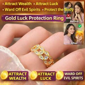 ⚡Attract Wealth⚡Lucky Copper Coin Attract Wealth Open RingSand Gold Diamond Lucky Ring/Stylish Retro Exquisite Ring 带钻招财铜钱开口戒指