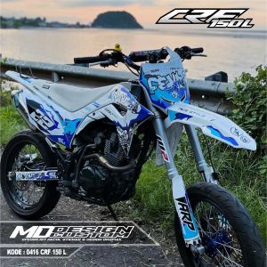 0416 Sticker Decal CRF 150 L full Body Terbaru - Desain Bebas Bisa Request - Stiker Dekal CRF 150 L full Body - Sticker Variasi Honda CRF 150
