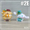 Action Figure KUROMI x MY MELODY - Miniatur Pajangan Topper Kue Mainan Hello Kitty Kurumi Melodi Cinnamoroll. 