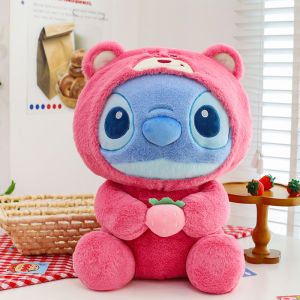 Cute Labubu Hat Stitch Doll Plush Toy Sleeping Pillow Childrens Cloth Doll Birthday Gift Girl