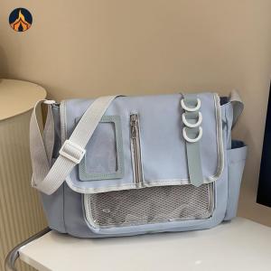 Y2K Japanese Crossbody Bag Solid Color School Bag Transparent Messenger Bag for Women Casual Daily Travel[Jocestyle Store]