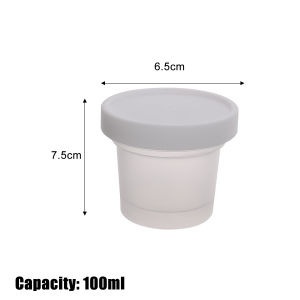 YESPERY 100/200/300/500ML Pudding Cup with Lids Leak Proof Reusable PP Cupcake Dessert Containers Perfect for Ice Cream Drinks Dessert