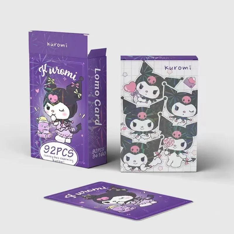 92pcs/box Sanrio Photo Card Kuromi Cinnamoroll Lomo Card