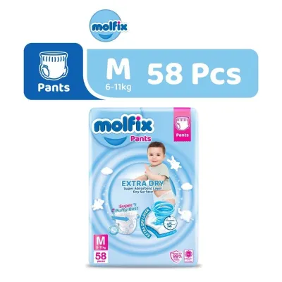 Molfix Extra Dry Pants Jumbo Pack S66 / M58 / L48 / XL42 / XXL36 / XXXL20