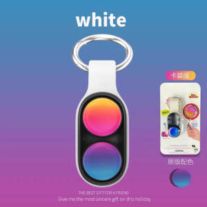 Magnetic Fidget Keychain Detachable Multiple Gameplay Stress Relief Toy 360° Smooth Polished Burr-Free Silicone Portable Finger Decompression Pendant