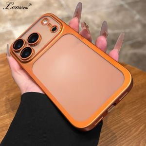 Plating Matte Hard PC Slim Case for iPhone 15 16 17 Pro Max Air Camera Protector Shockproof Ultra Thin Cover for iPhone 17Pro
