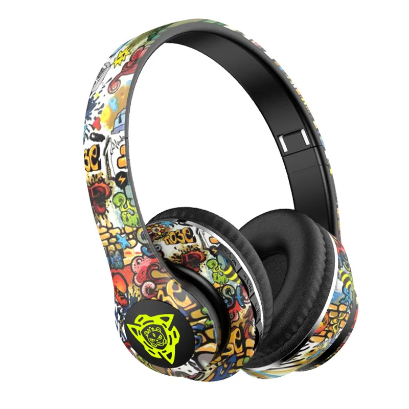 DISOUR P35 Graffiti Wireless Headphones HIFI Sound Quality Cool