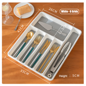 Expandable Cutlery Organizer Tray Spoon and Fork Storage Box kitchen Drawers Organizer Spoon and Fork Set Organizer lagyanan ng kutsara organizer