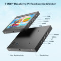 Raspberry Pi 4 Screen, 2022 Upgraded 7" Raspberry Pi Monitor with Case, APROTII 1024X600 IPS Capacitive Touch Screen Display with Stand, USB/HDMI Cables, for Raspberry Pi, Windows, Laptop, Xbox. 