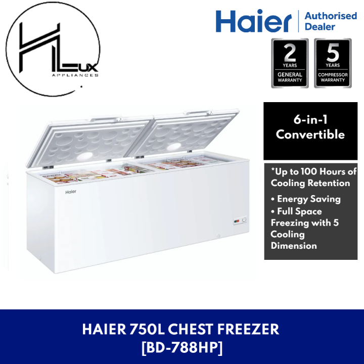 [LOWEST PRICE GUARANTEE!!] Haier 6in 1 Convertible Chest Freezer 750L