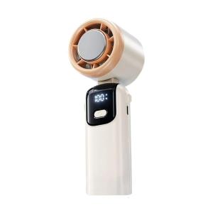 Digital Foldable Turbos Bladeless Fan 5 Gear Wind Control Rechargeable Operated Portable Desktop Cooling System